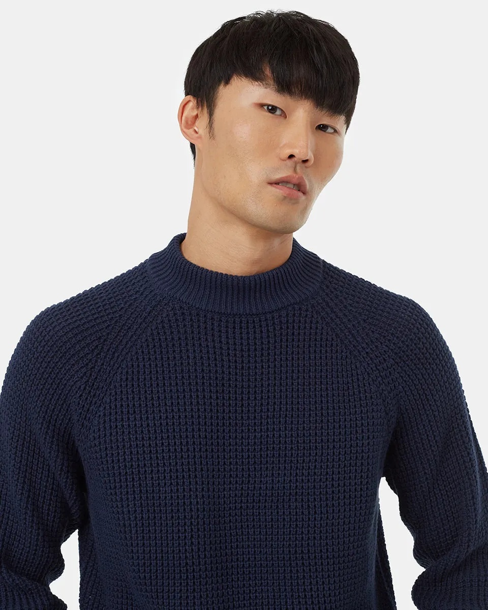 Highline Mock Neck Waffle Crew