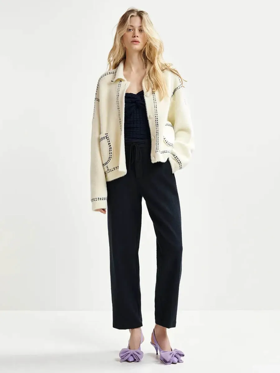 Hoops Cardigan - Cream