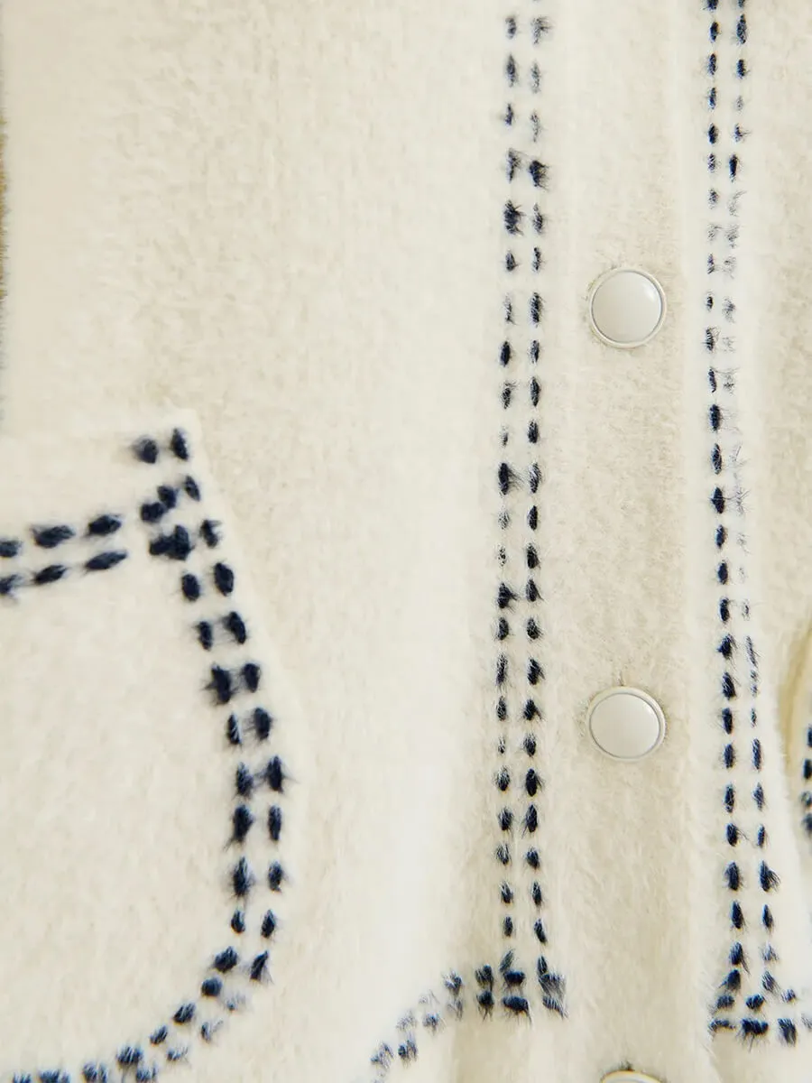 Hoops Cardigan - Cream