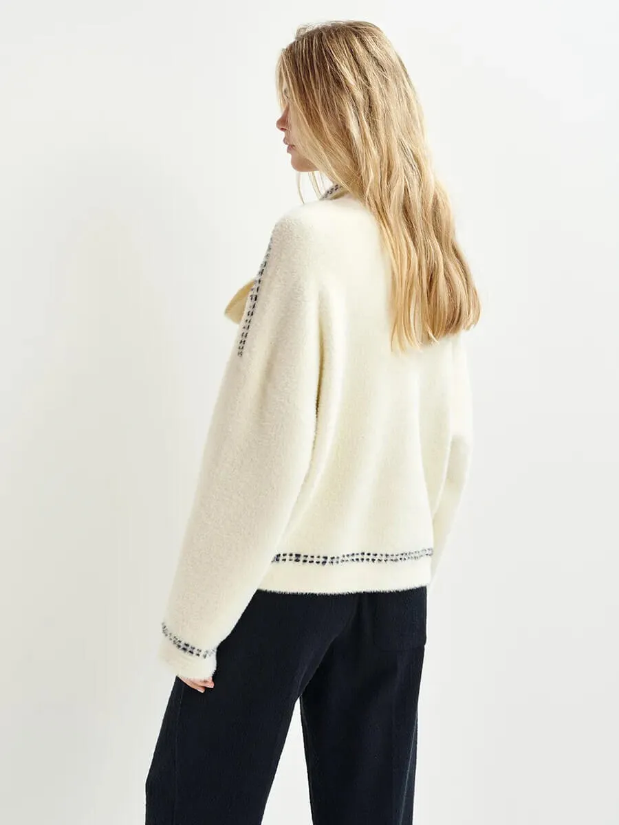 Hoops Cardigan - Cream