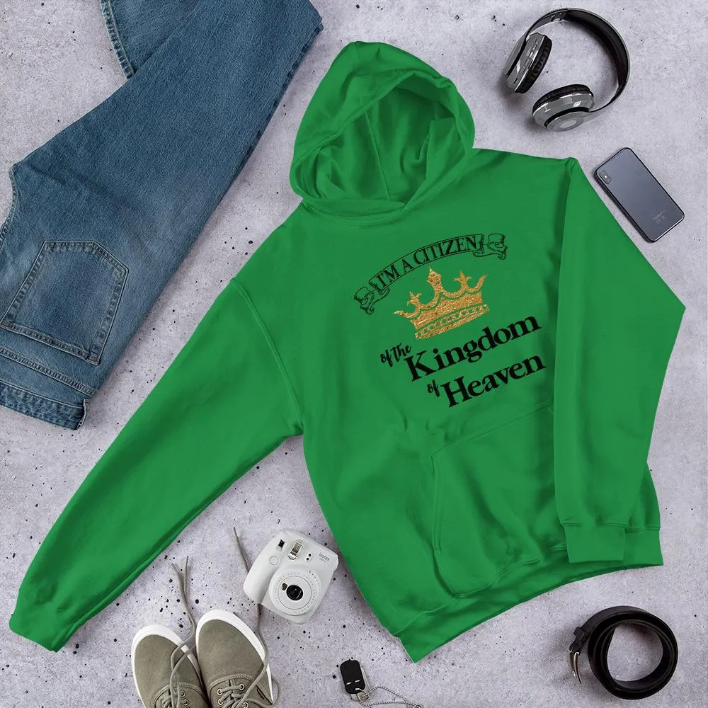 I'm a Citizen, Unisex Adult Hooded Sweatshirt-Black Text