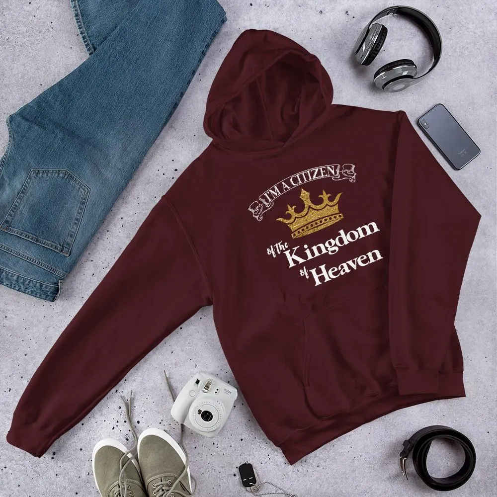I'm a Citizen, Unisex Adult Hooded Sweatshirt-White Text