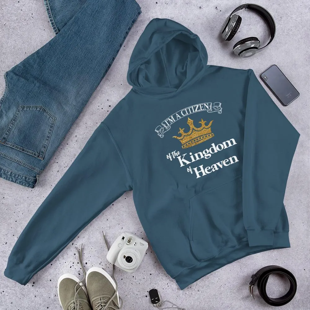 I'm a Citizen, Unisex Adult Hooded Sweatshirt-White Text