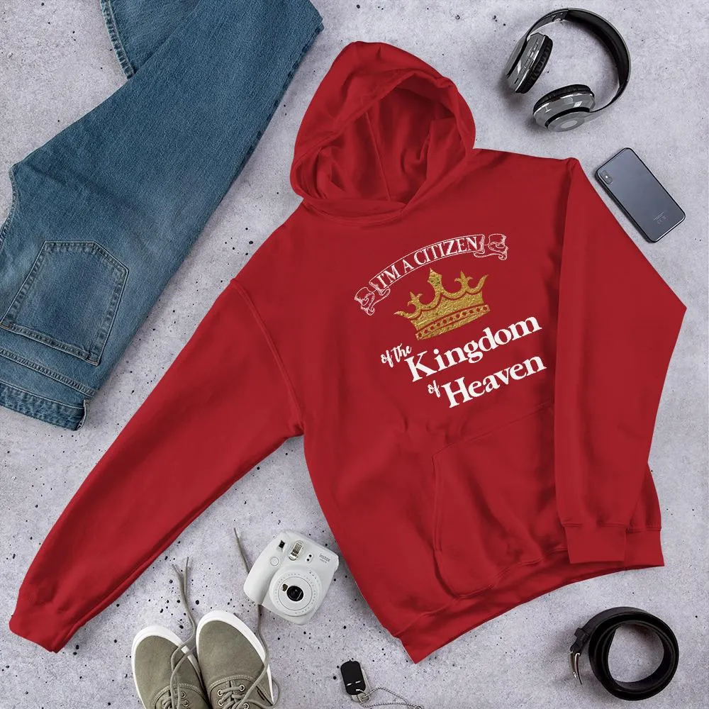 I'm a Citizen, Unisex Adult Hooded Sweatshirt-White Text