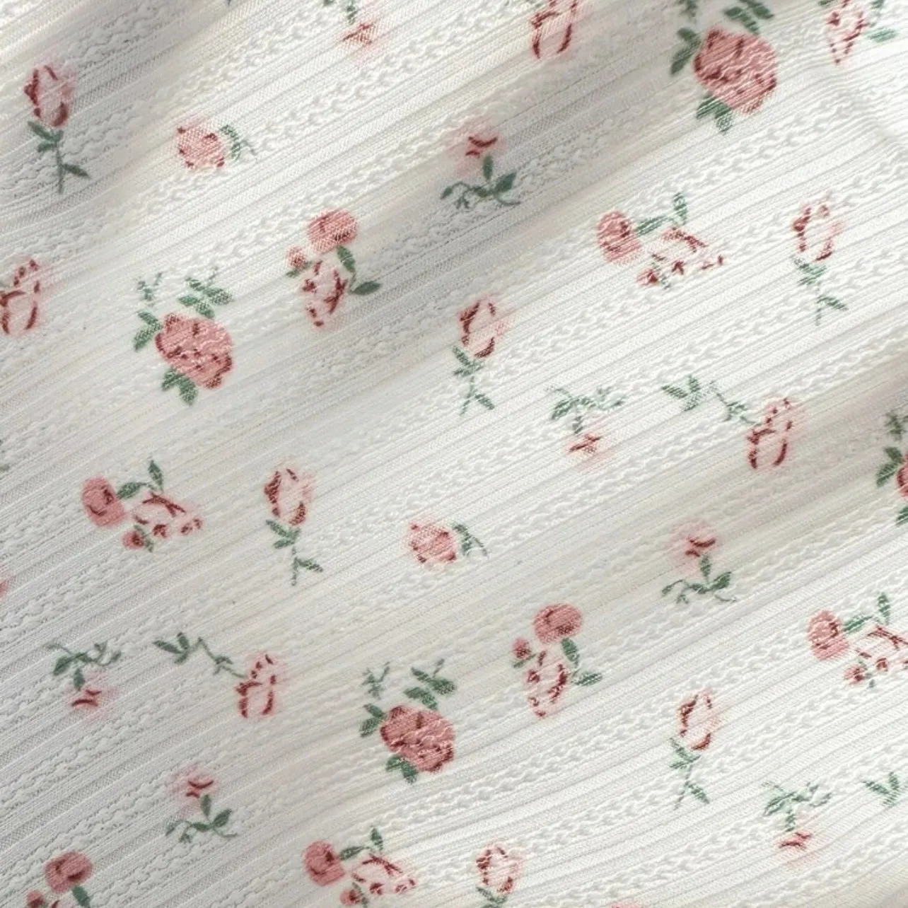 Indigo Floral Long Pajamas Set - White