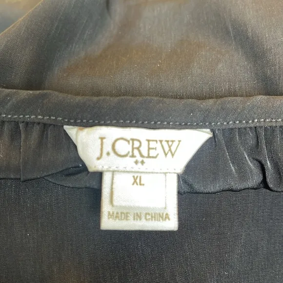 J Crew Silk Black Romper XL