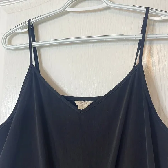 J Crew Silk Black Romper XL