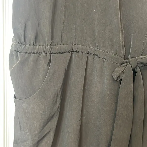J Crew Silk Black Romper XL