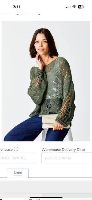 James Open Knit Short Sweater