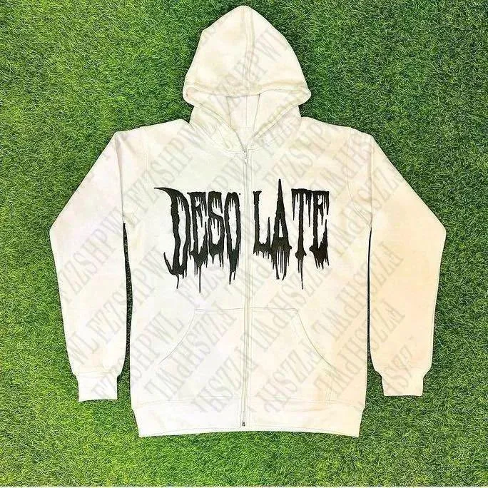JazzHer Punk Personality Pattern Y2K Women's Clothing Winter Warm Fashion High Street Zip Hoodies Harajuku Metal Rock Maiden Streetwear