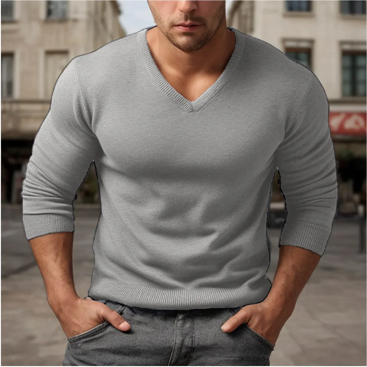 Jeremy | Men's V-Neck Sweater