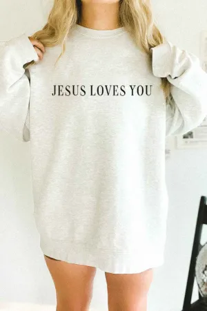 JESUS LOVES YOU OVERSIZED SWEATSHIRT