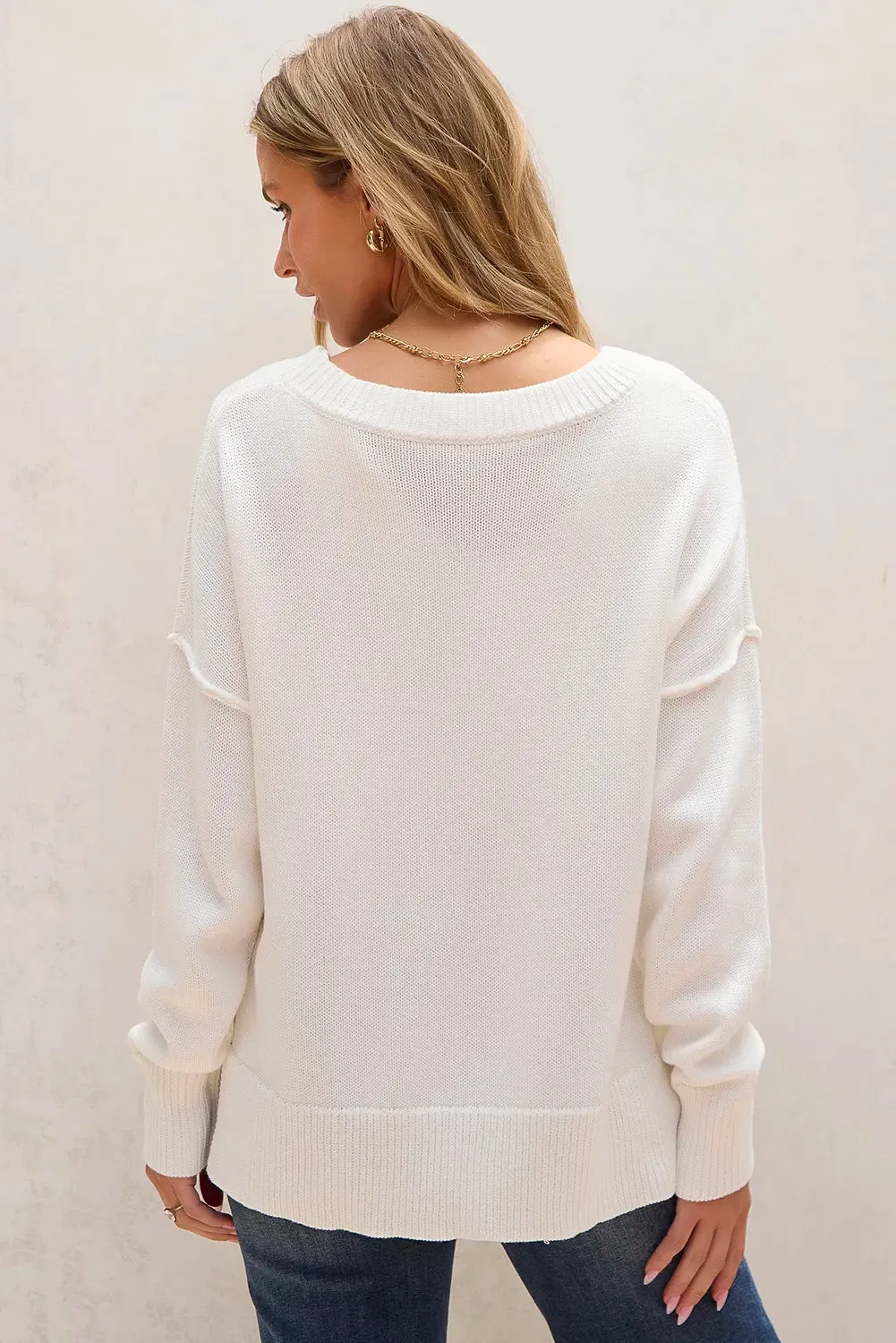 Justice USA Flag Round Neck Long Sleeve Knit Top