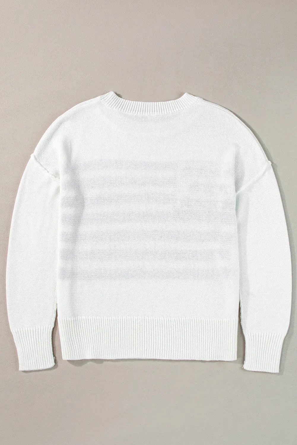 Justice USA Flag Round Neck Long Sleeve Knit Top