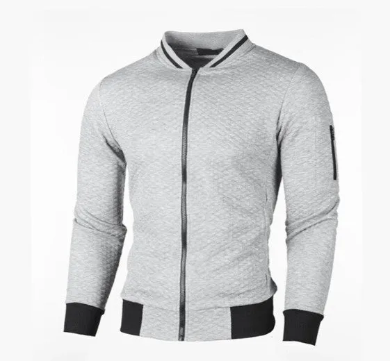 Keda - men's sweatshirt with zip and stand-up collar