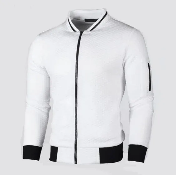 Keda - men's sweatshirt with zip and stand-up collar