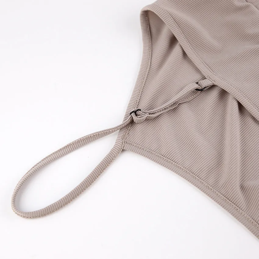 Knitted French Ice Silk Rib Wrap Chest Underwear Comfortable Women's Pajamas