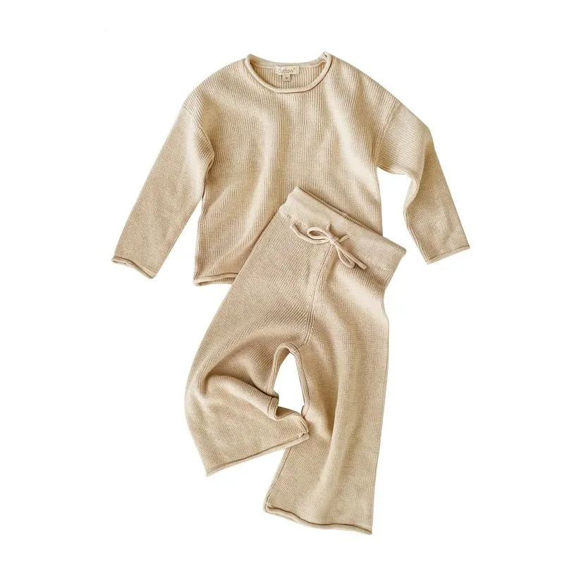 Knitted Mommy & Me Sets: Organic Cotton Cable Knit Sweaters