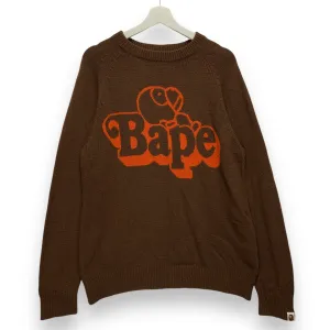 [L] A Bathing Ape Bape Baby Milo Knit Crewneck Sweater