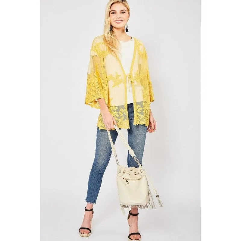 Lace cardigan Regular Size