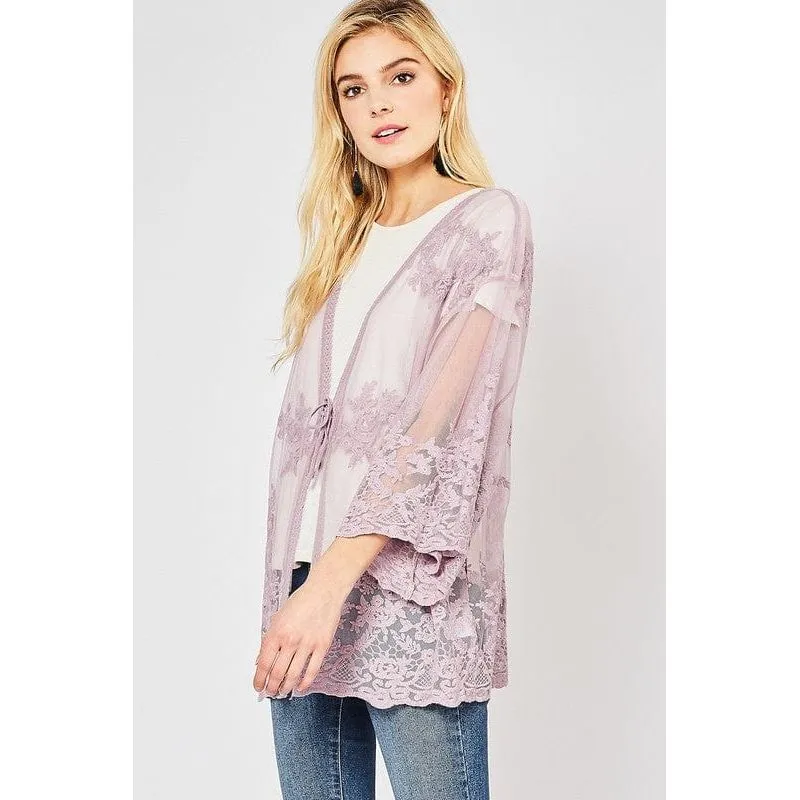 Lace cardigan Regular Size
