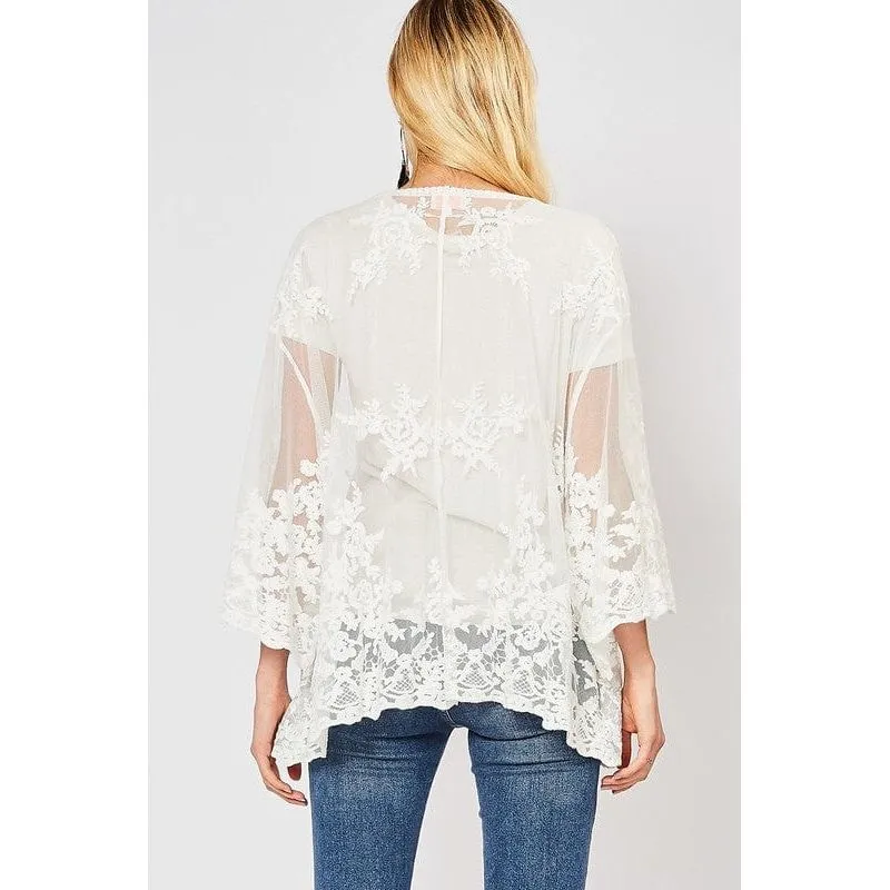 Lace cardigan Regular Size