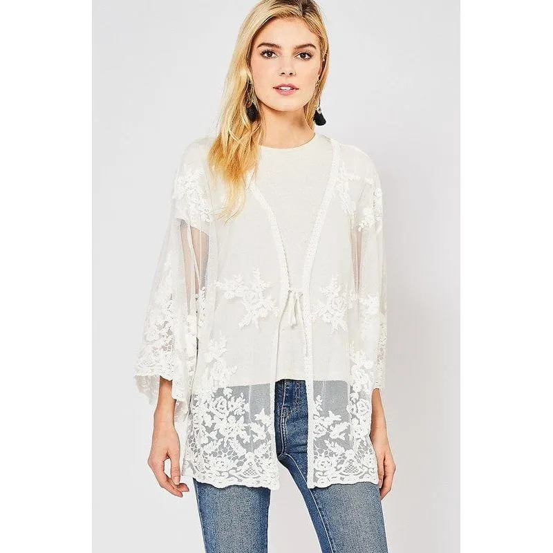 Lace cardigan Regular Size