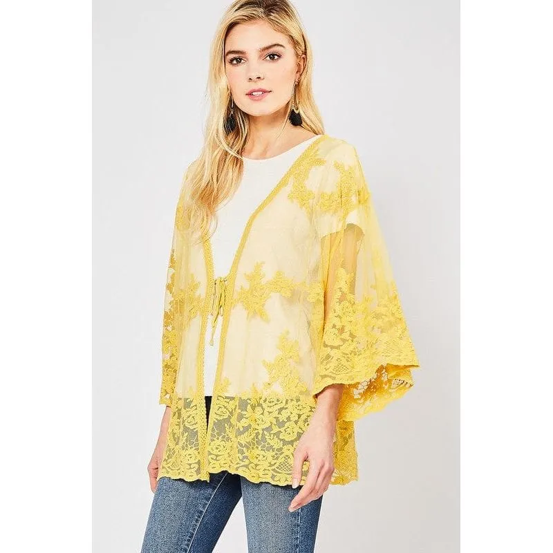 Lace cardigan Regular Size