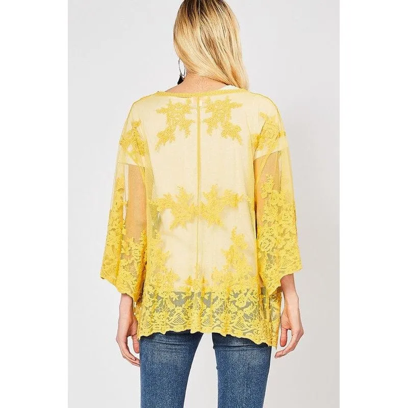 Lace cardigan Regular Size