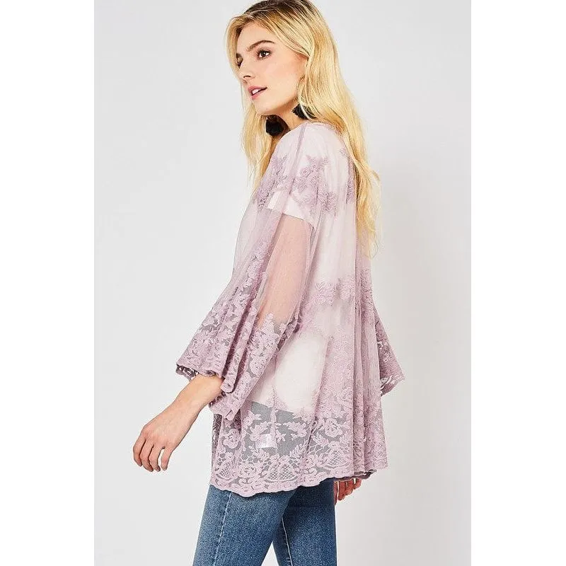 Lace cardigan Regular Size