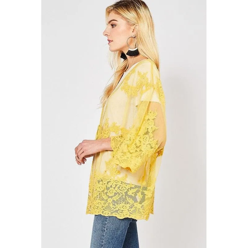 Lace cardigan Regular Size