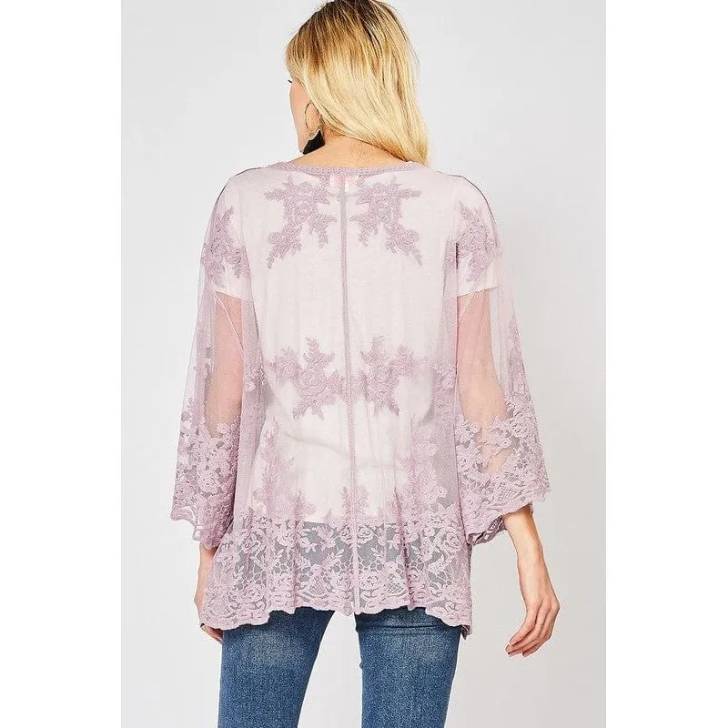 Lace cardigan Regular Size