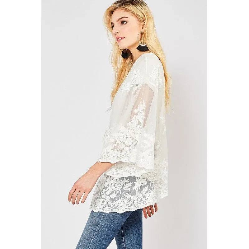 Lace cardigan Regular Size