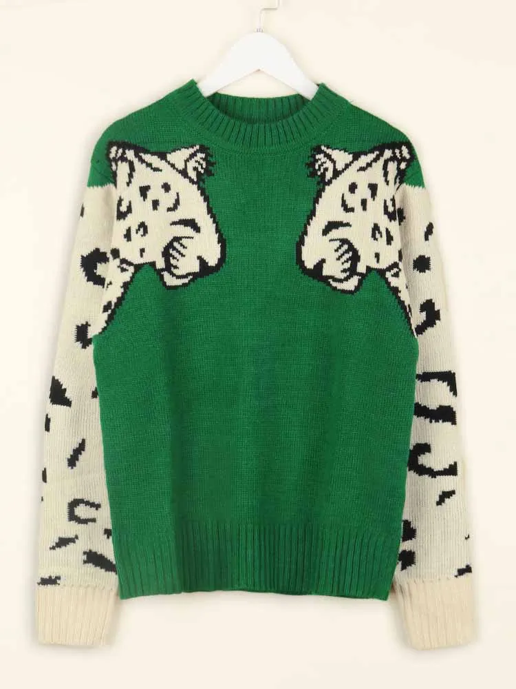 Leopard Knit Sweaters