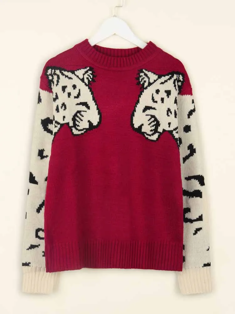 Leopard Knit Sweaters