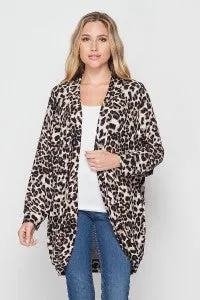 Leopard Open Cardigan