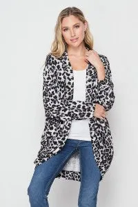 Leopard Open Cardigan