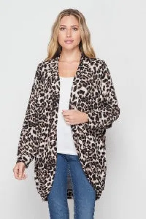 Leopard Open Cardigan