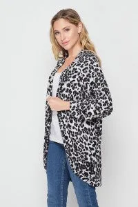 Leopard Open Cardigan