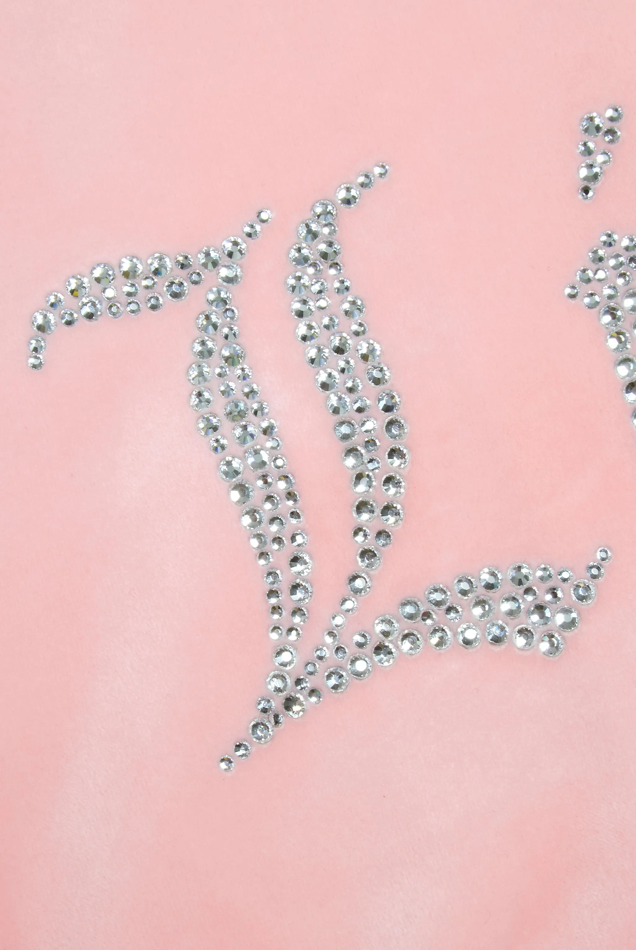 'LIBRA' JUICY PINK DIAMANTÉ VELOUR ZIP-THROUGH HOODIE