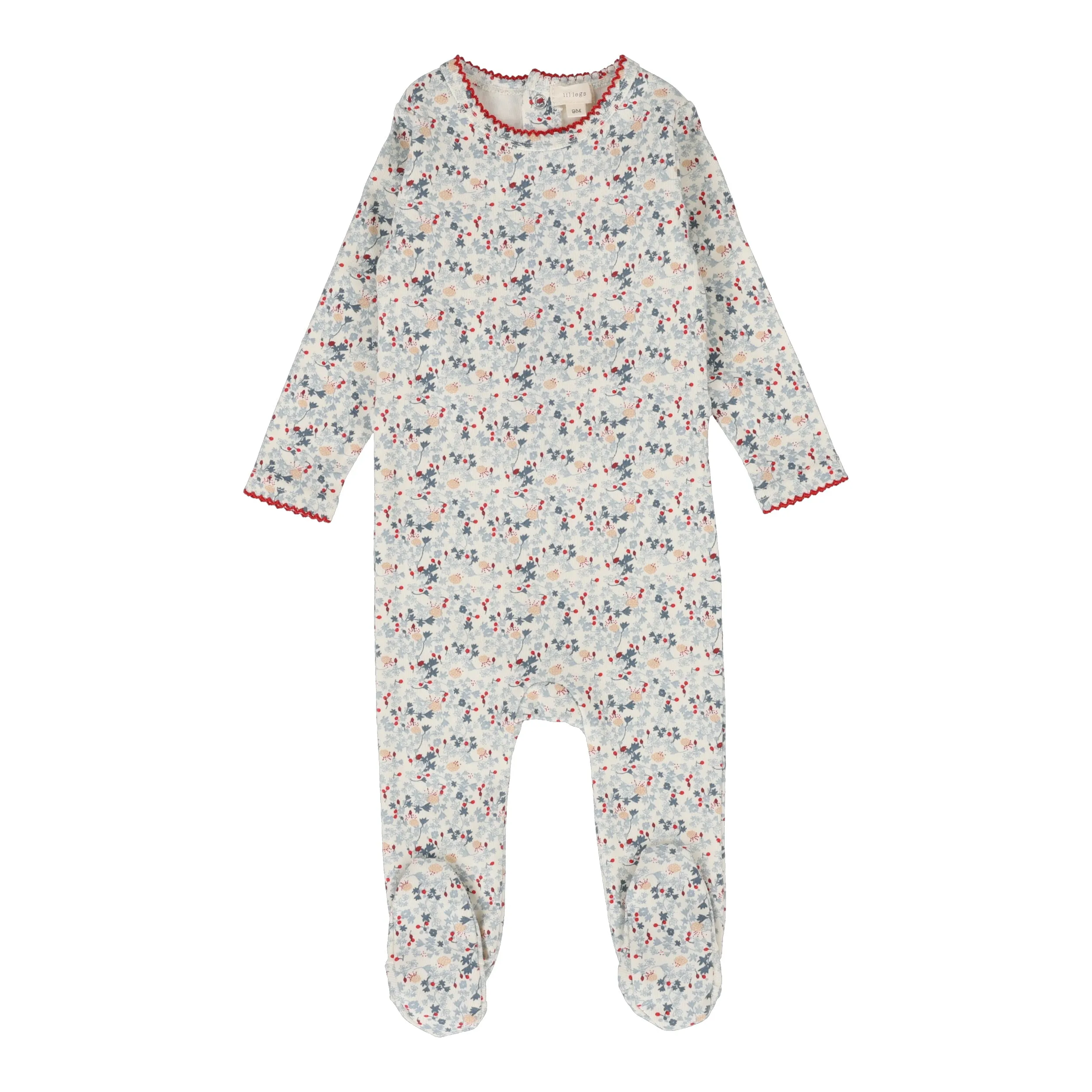 Lil Legs Floral Footie - Floral