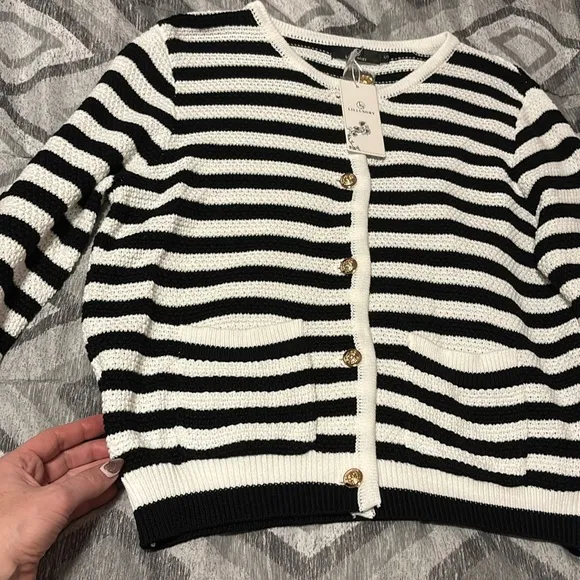 LILLUSORY Cable Knit Cardigan Sweaters Open Front Button Up Blazer