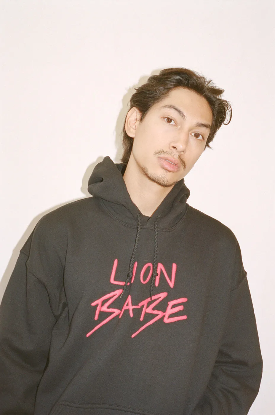 LION BABE NEON PUFF LOGO HOODIE