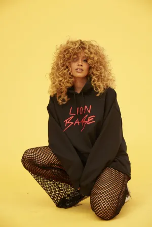 LION BABE NEON PUFF LOGO HOODIE