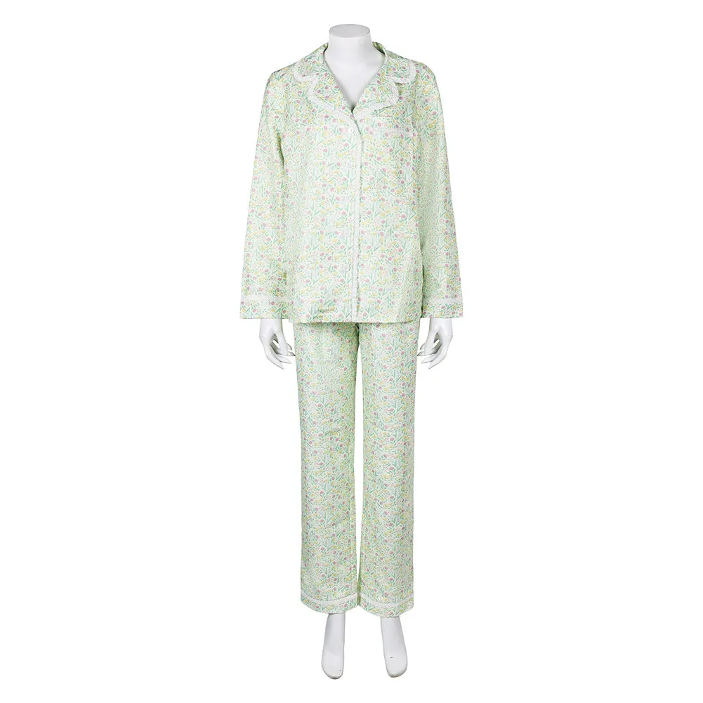 Lisa Frankenstein Movie Chracter Floral Pajamas Cosplay Costume Outfits Halloween Carnival Suit