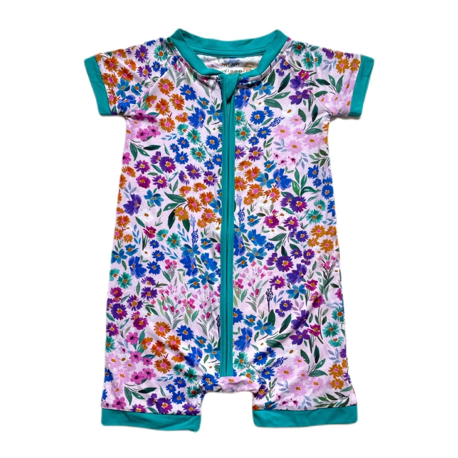 Little Sleepies Sweet Pea Floral Shorty Romper/Sleeper