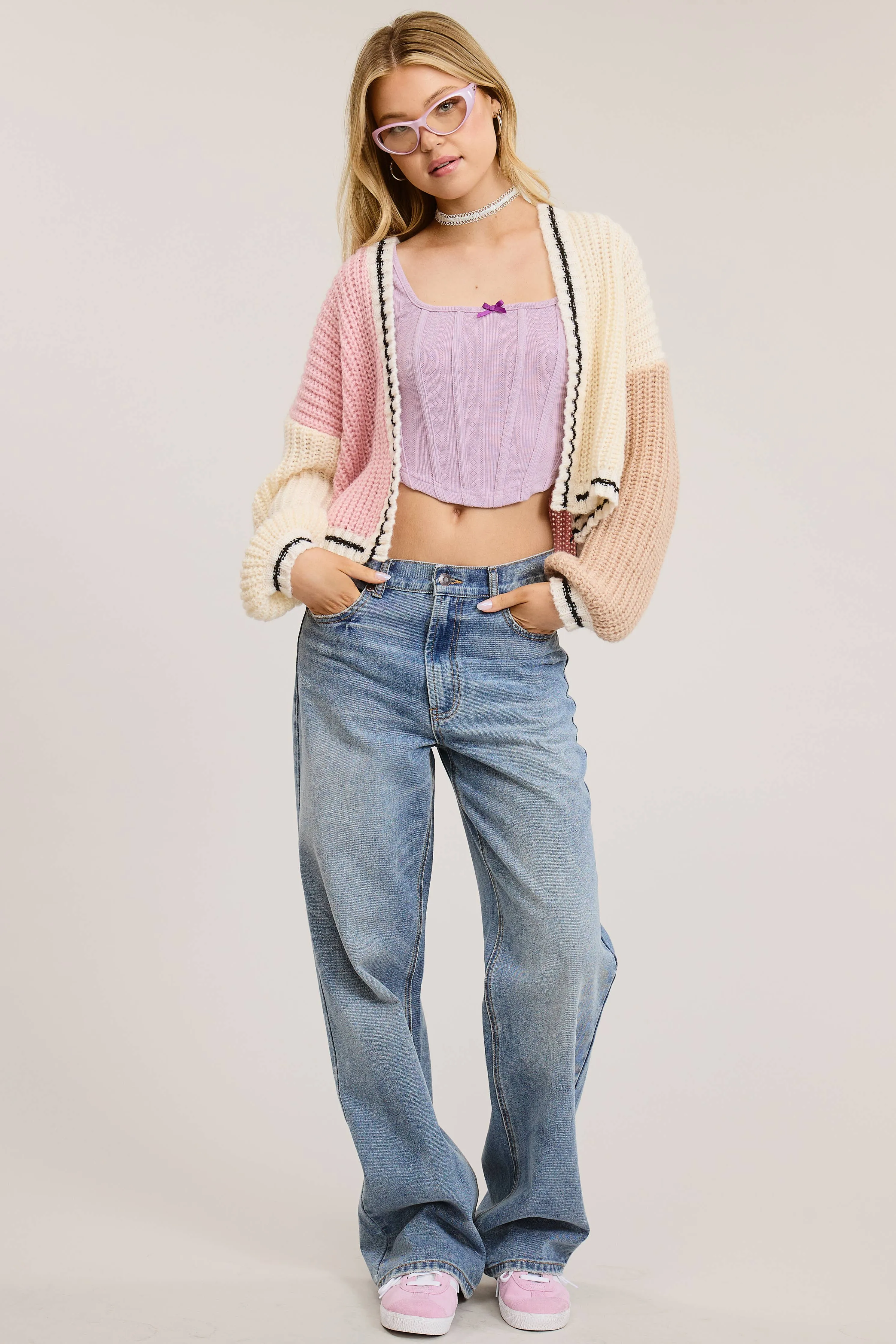 Lola Color-Block Cardigan