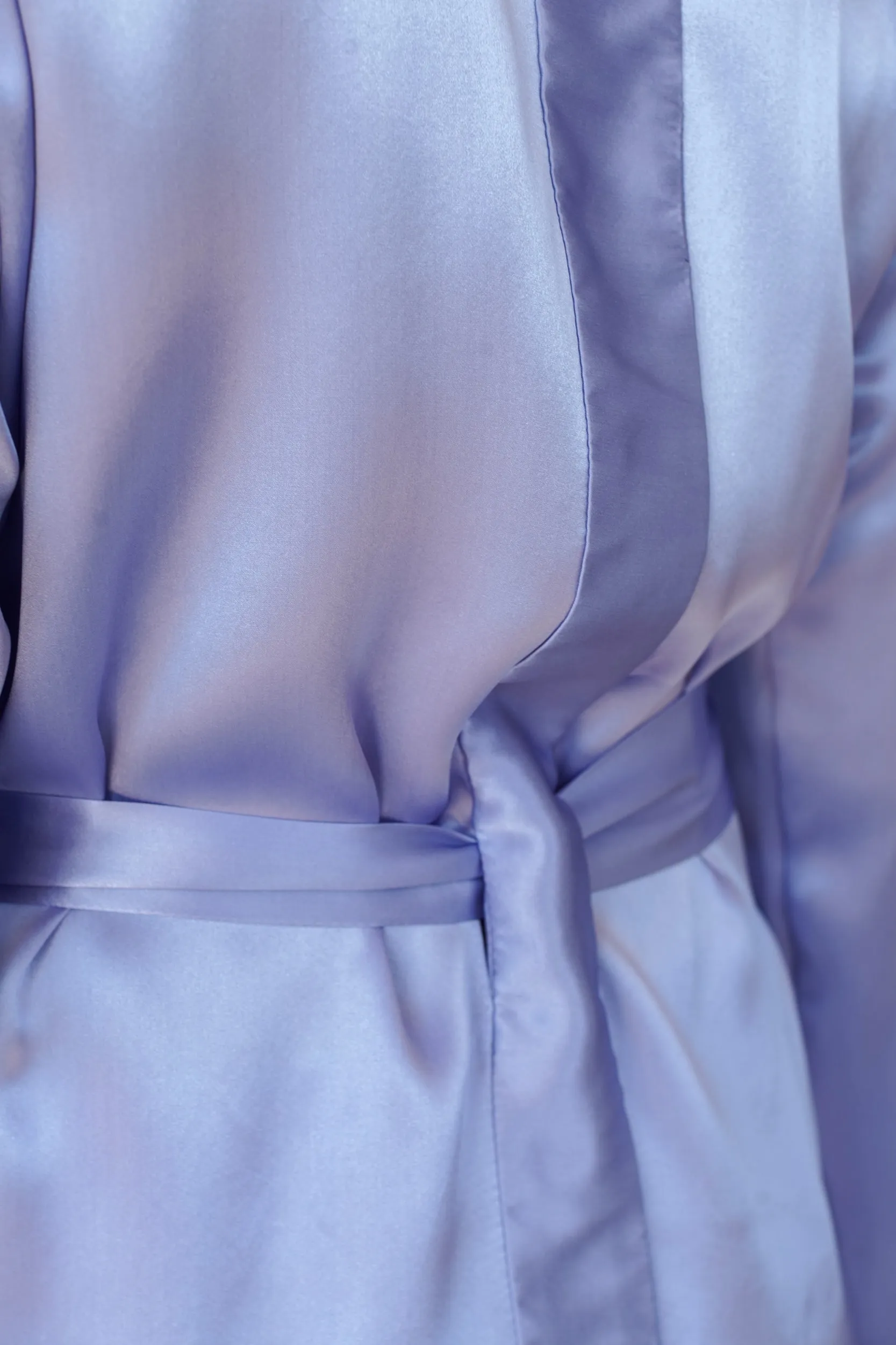 LOLA SILK SHORT ROBE & DONNA SILK CHIFFON SHORT IN PERIWINKLE