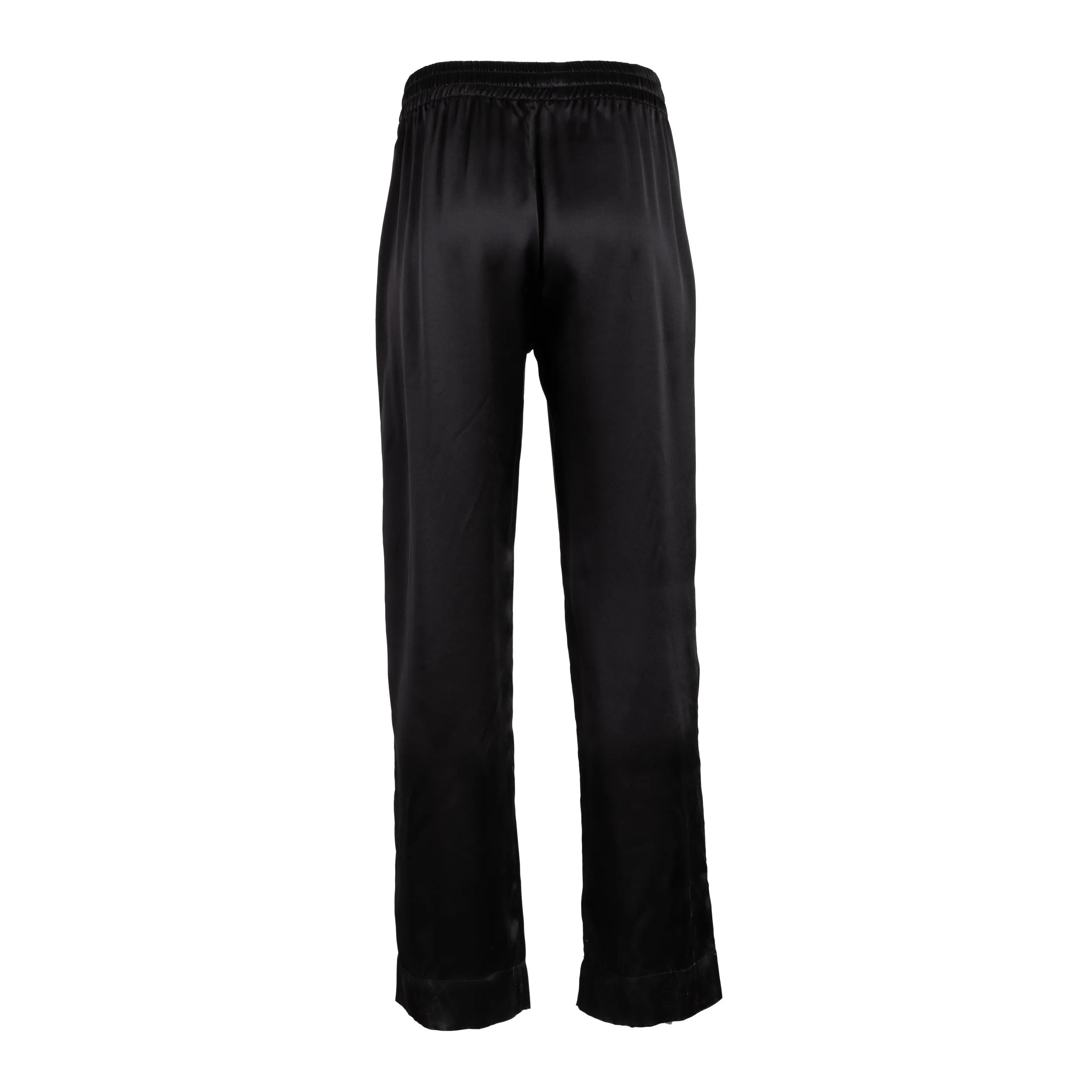 LOLA SILK TUXEDO PANT IN NOIRE