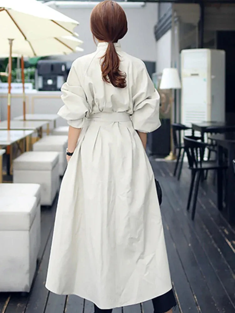 Long Belted Trench Coat